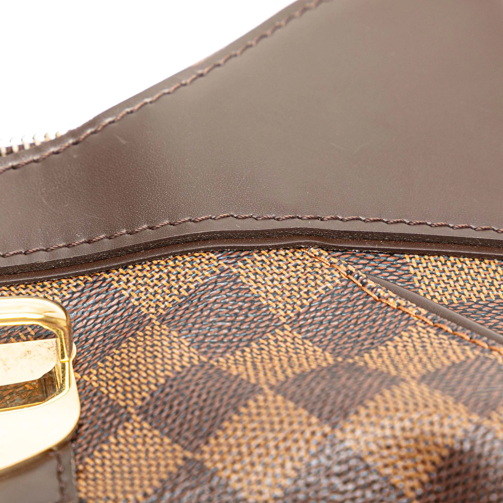 Brown Louis Vuitton Damier Ebene Sistina MM Shoulder Bag