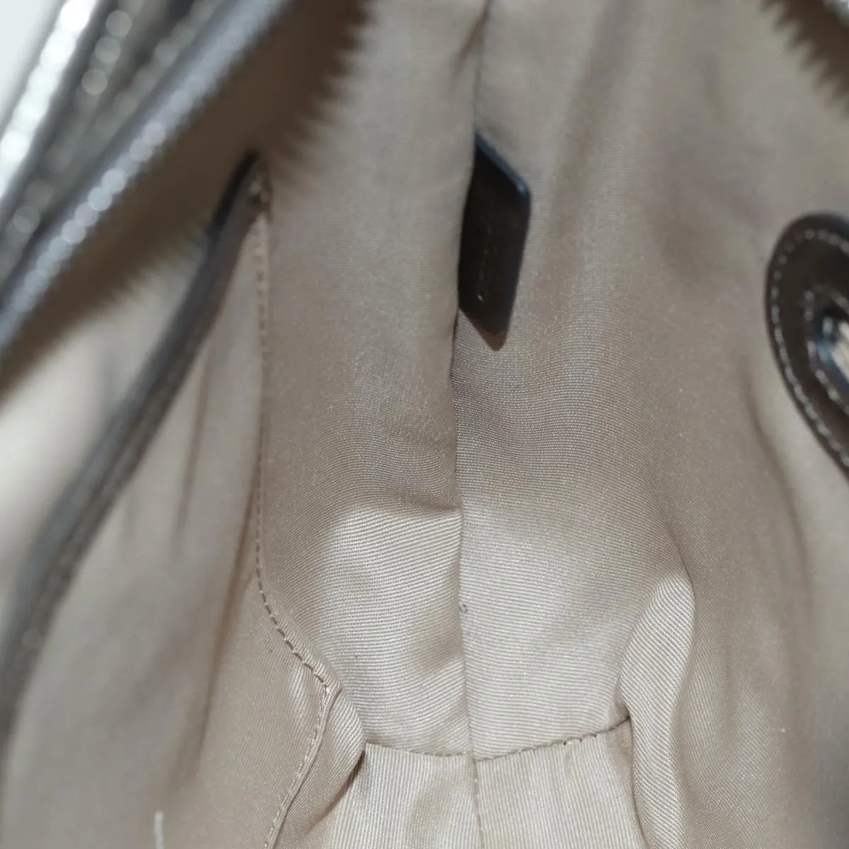 BURBERRY Nova Check Shoulder Bag Coated Canvas Beige Auth 75141
