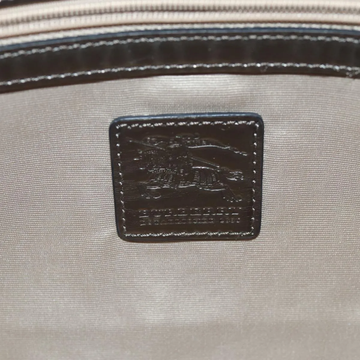 BURBERRY Nova Check Shoulder Bag Coated Canvas Beige Auth 75141