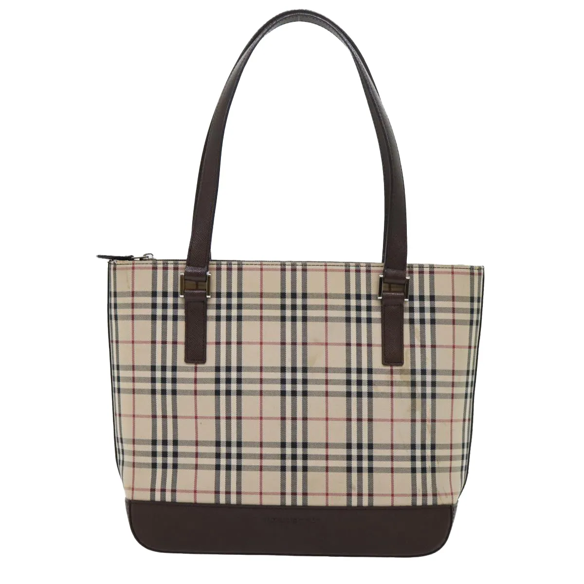 BURBERRY Shoulder Bag Nylon Leather Beige Auth ep1699