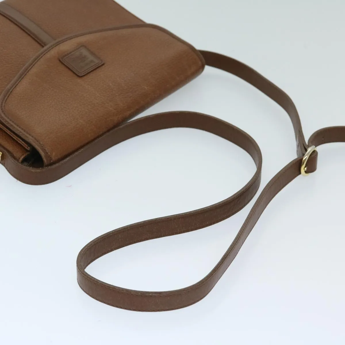 BURBERRYSs Shoulder Bag Leather Brown Auth ac2838