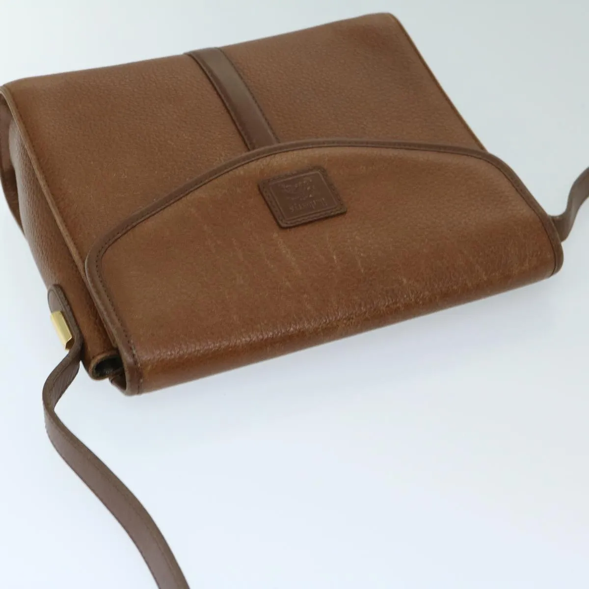 BURBERRYSs Shoulder Bag Leather Brown Auth ac2838