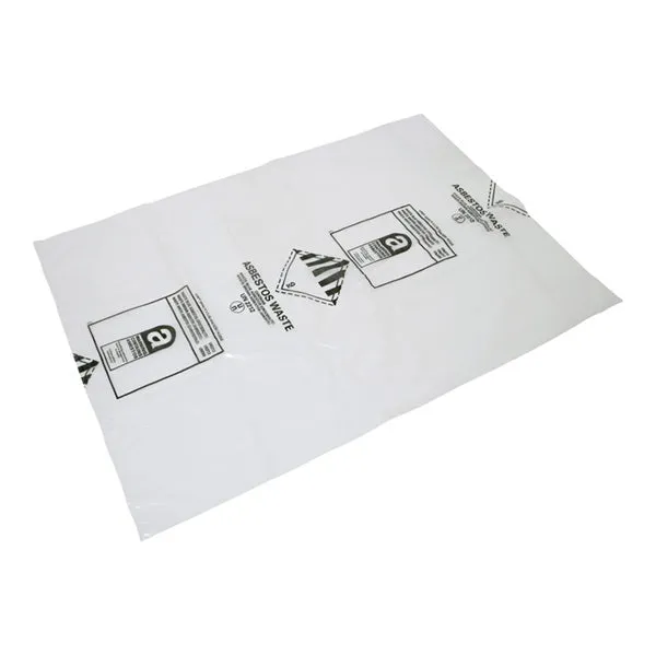 Heavy Duty Clear Asbestos Bags Large 100 Pack