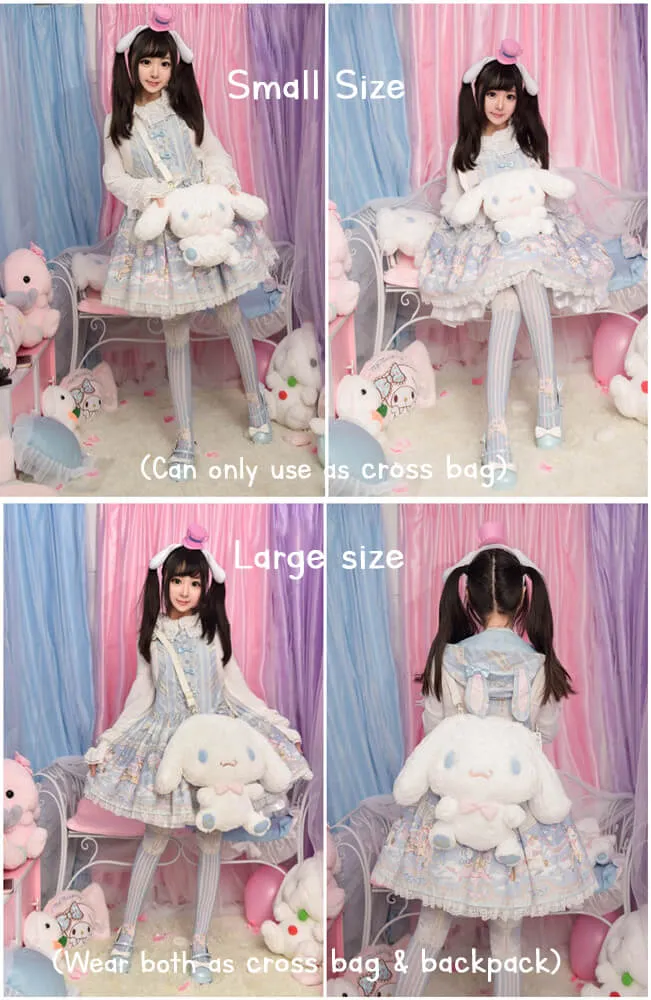 Kawaii Cinnamoroll Dog 2 Way Plush Bag