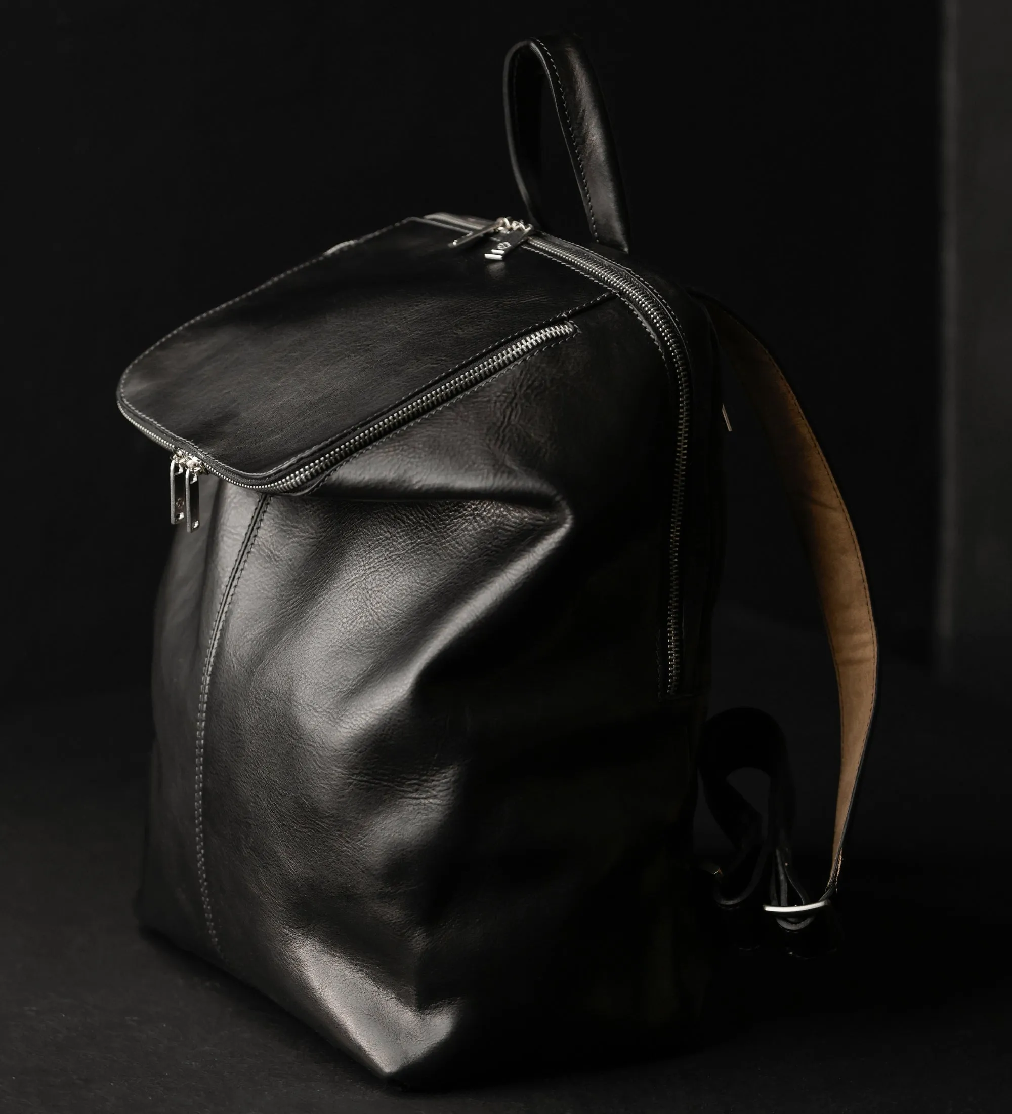 Leather Backpack - A Bend in the River
