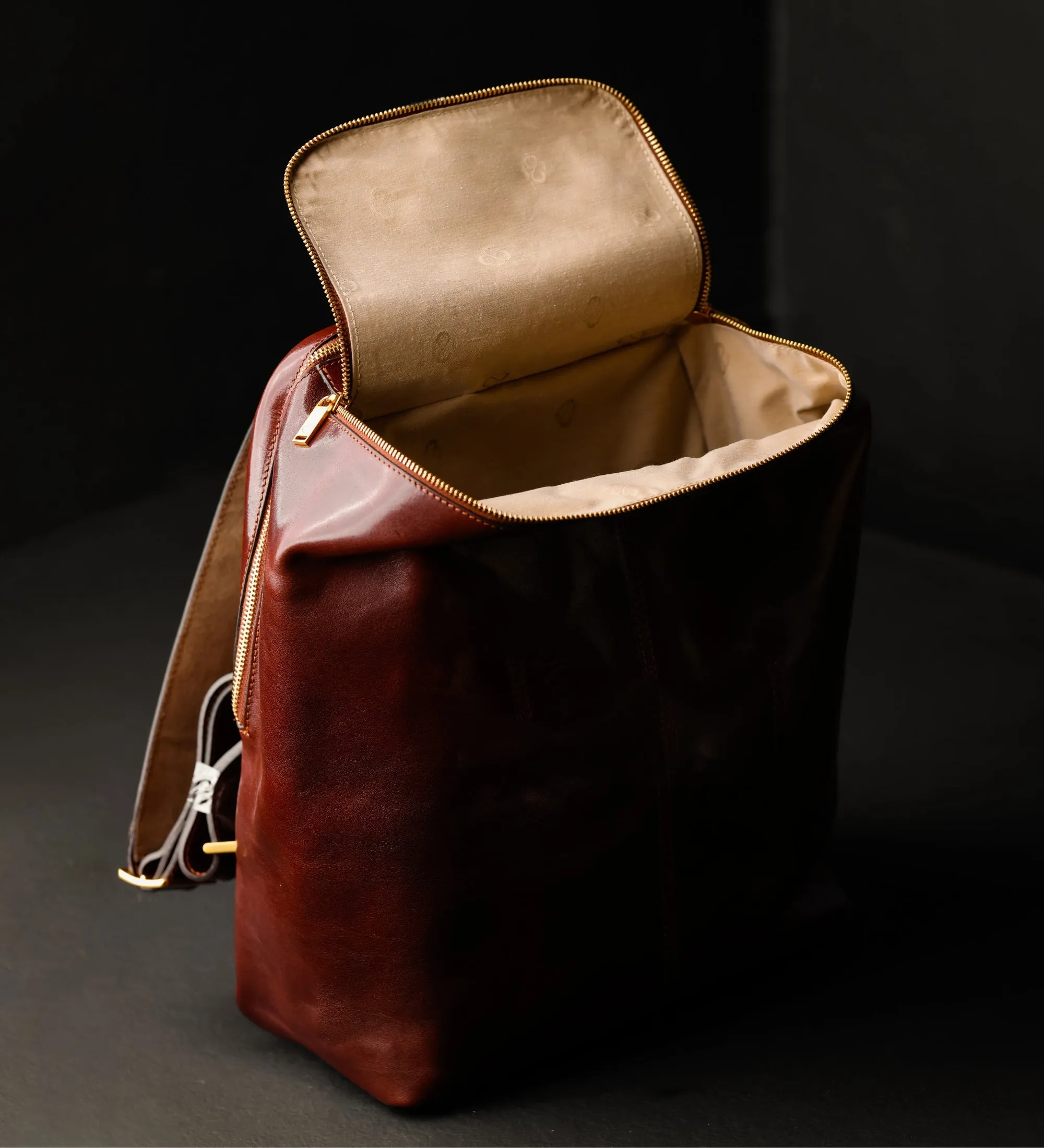 Leather Backpack - A Bend in the River