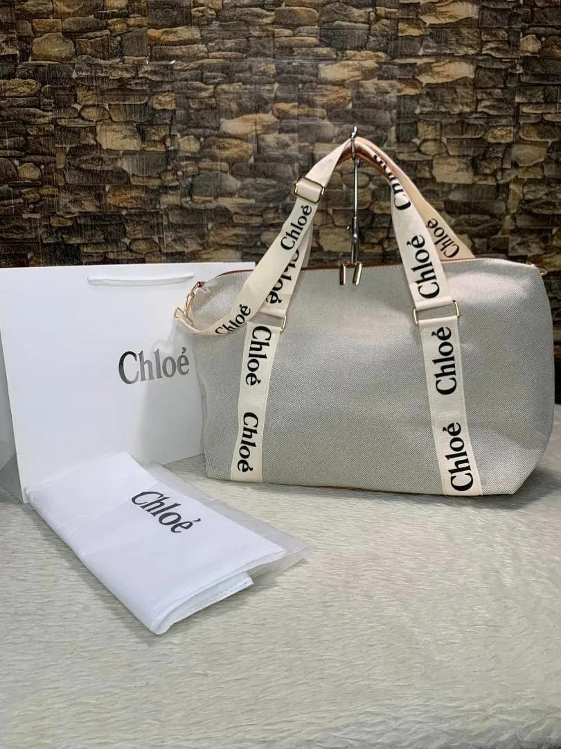 Tote Bag Shoulder Bag Cotton Leather  S439258