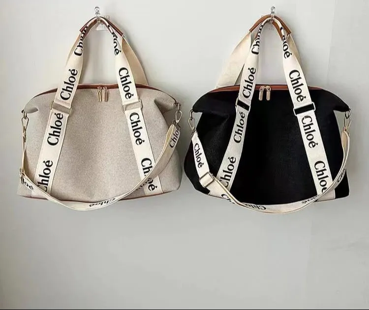 Tote Bag Shoulder Bag Cotton Leather  S439258