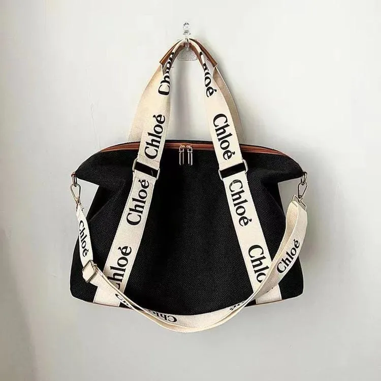 Tote Bag Shoulder Bag Cotton Leather  S439258