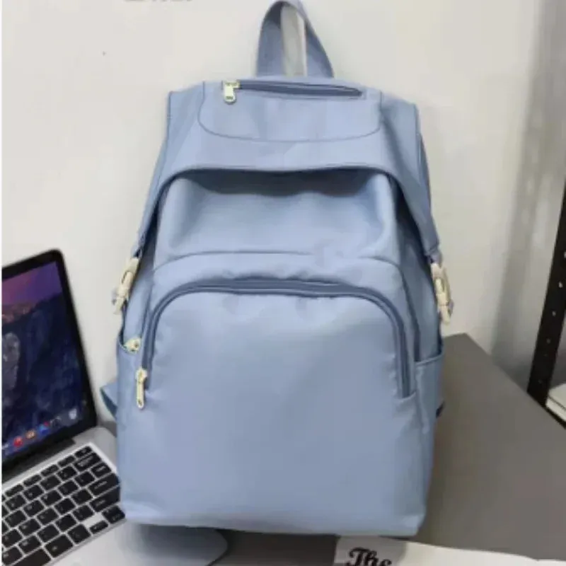 UAKISS  -  Women Students High-capacity Solid Sweet Handbags Casual All Match Simple Trendy Backpacks Korean Y2k Vintage Fashion Schoolbags