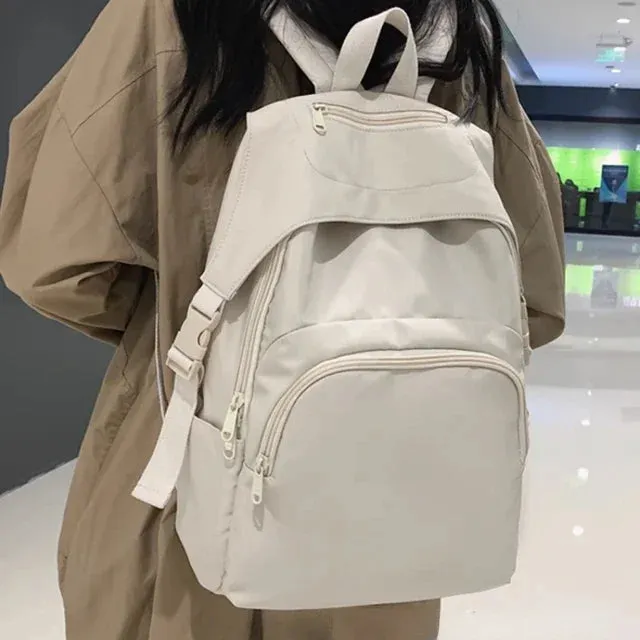 UAKISS  -  Women Students High-capacity Solid Sweet Handbags Casual All Match Simple Trendy Backpacks Korean Y2k Vintage Fashion Schoolbags