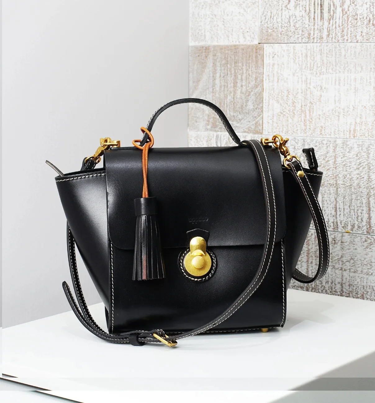 Vive Classic Top Handle Satchel - Black