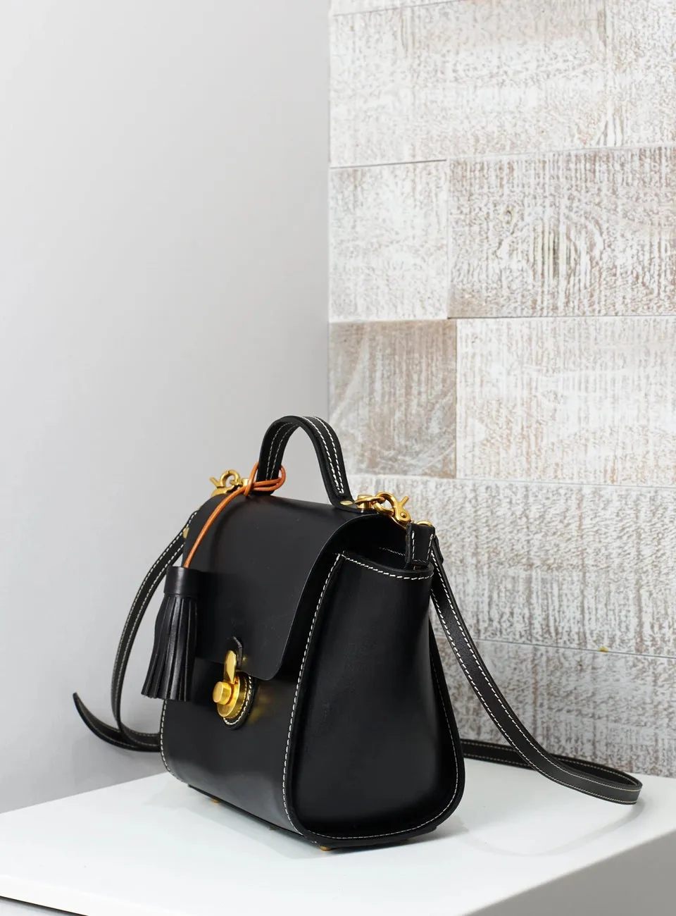 Vive Classic Top Handle Satchel - Black