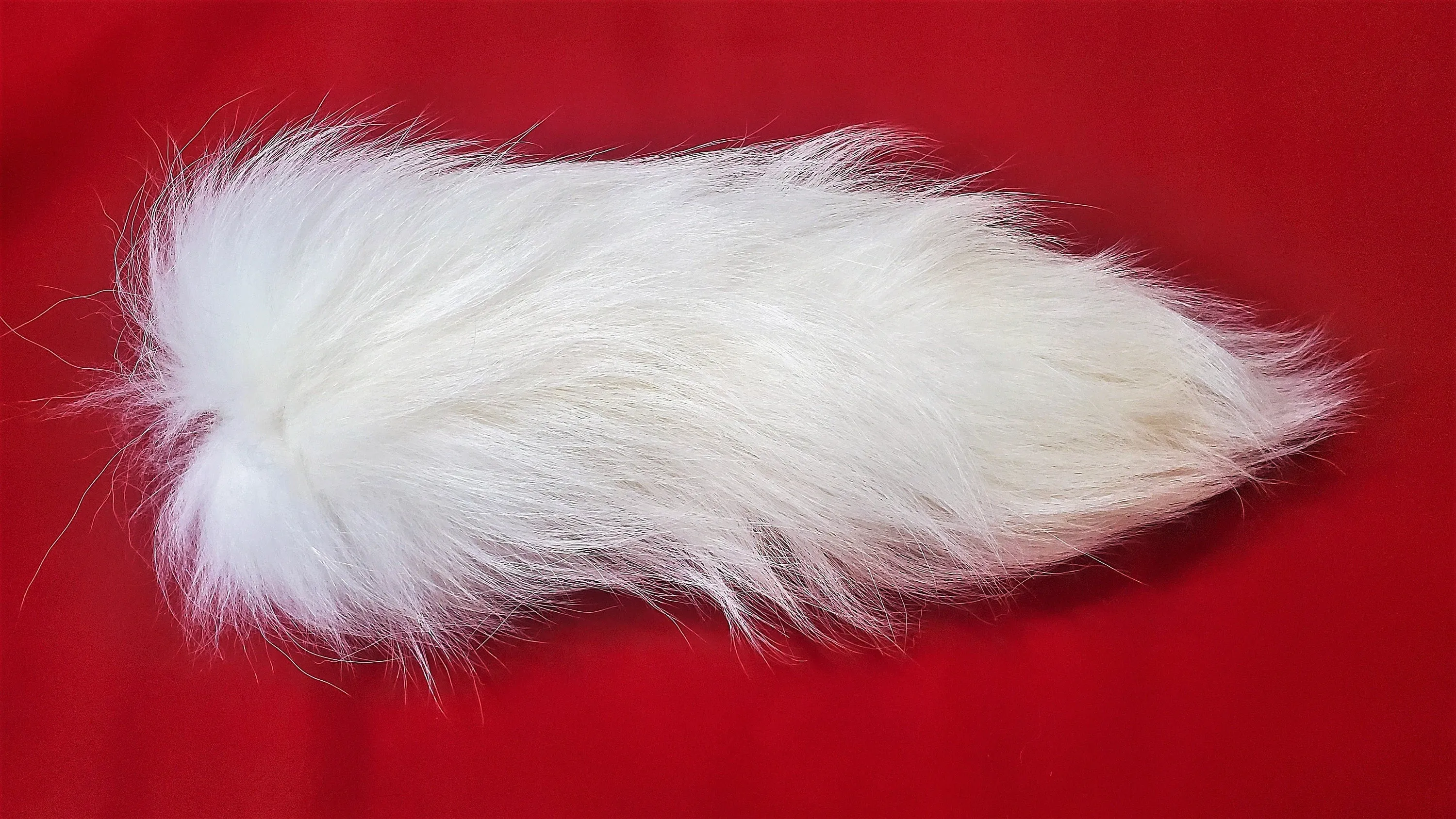 White Tanuki Tail Keychain