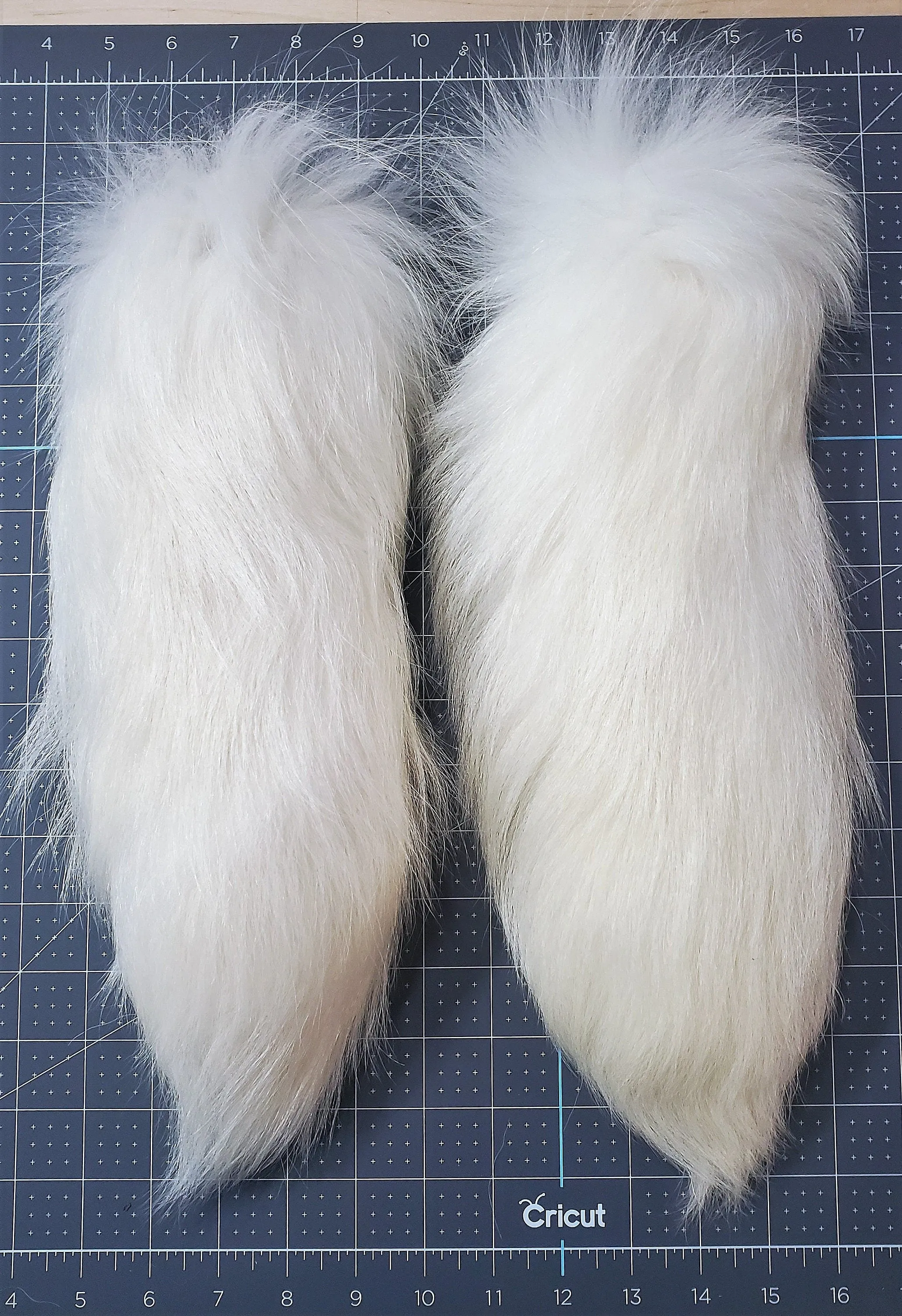 White Tanuki Tail Keychain